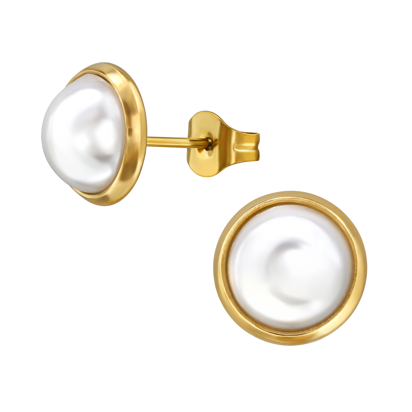 Kolczyki Minimal Pearl - obrazek 2