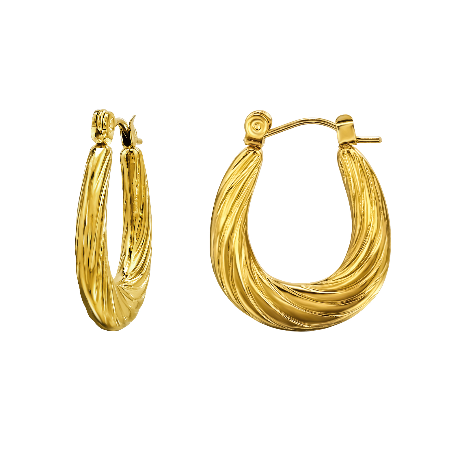 Kolczyki Golden Weave - obrazek 3